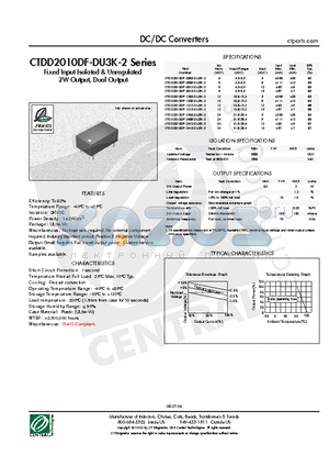 CTDD2010DF-0509-DU3K-2 datasheet - DC/DC Converters