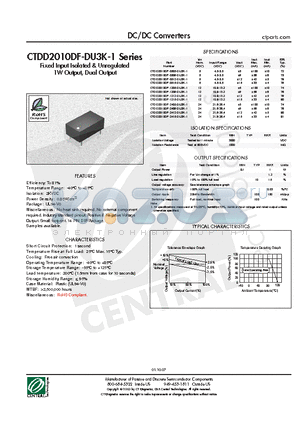 CTDD2010DF-1205-DU3K-1 datasheet - DC/DC Converters