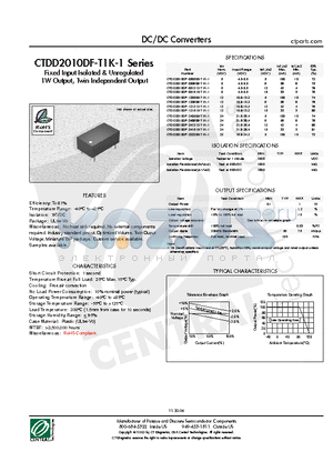 CTDD2010DF-121515-T1K-1 datasheet - DC/DC Converters