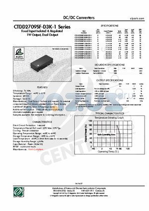 CTDD2709SF-0505-D3K-1 datasheet - DC/DC Converters