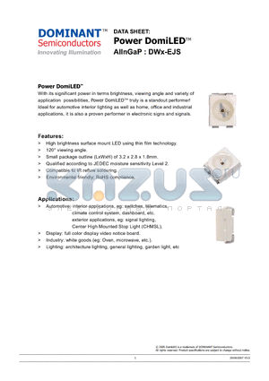 DWS-EJS-V2 datasheet - Power LED