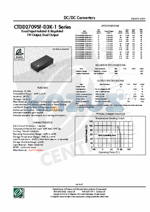 CTDD2709SF-0509-D3K-1 datasheet - DC/DC Converters