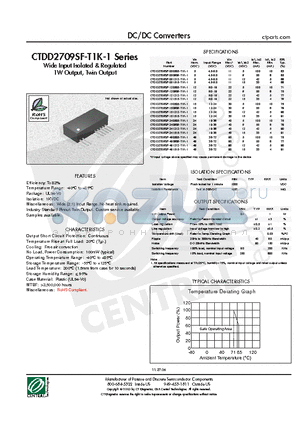 CTDD2709SF-050909-T1K-1 datasheet - DC/DC Converters