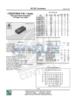 CTDD2709SF-051212-T1K-1 datasheet - DC/DC Converters