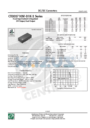 CTDD2710SF-2409-D1K-2 datasheet - DC/DC Converters