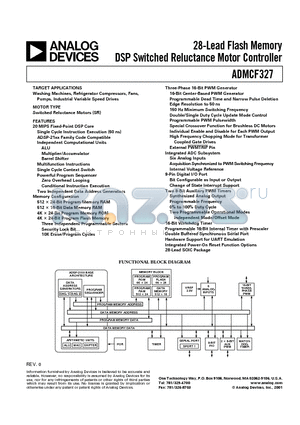 ADMCF327BR datasheet - 28-Lead Flash Memory DSP Switched Reluctance Motor Controller
