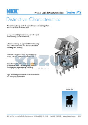 M2T12TXA13-F datasheet - Process Sealed Miniature Rockers