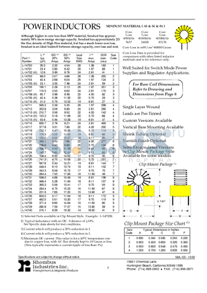 L-14706 datasheet - POWER INDUCTORS