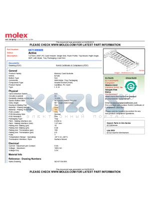 67130-0809 datasheet - 1.27mm (.050