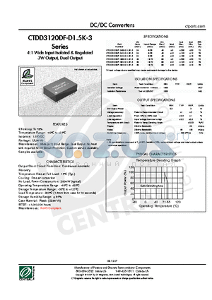 CTDD3120DF-4812-D1.5K-3 datasheet - DC/DC Converters