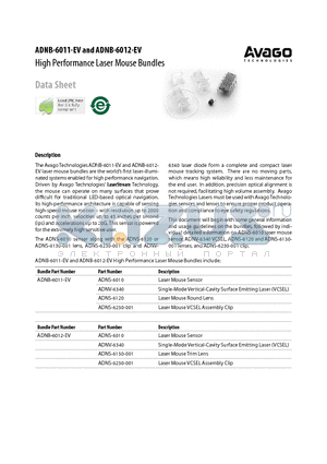 ADNB-6012-EV datasheet - High Performance Laser Mouse Bundles