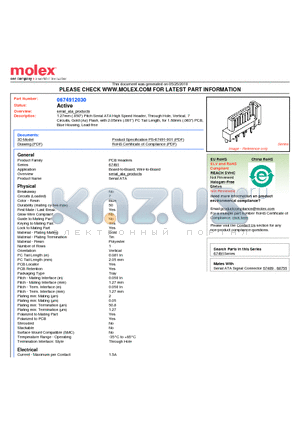 67491-2030 datasheet - 1.27mm (.050