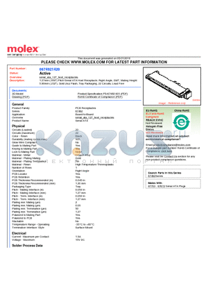 67492-1420 datasheet - 1.27mm (.050