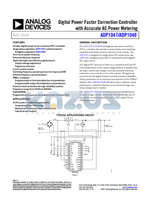 ADP1047-300-EVALZ datasheet - Digital Power Factor Correction Controller