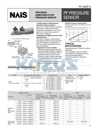 ADP1111 datasheet - PRECISION SEMICONDUCTOR PRESSURE SENSOR