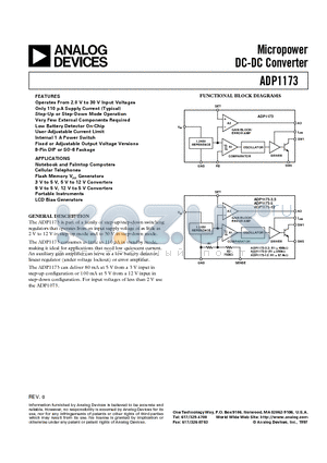 ADP1173AR-12 datasheet - Micropower DC-DC Converter