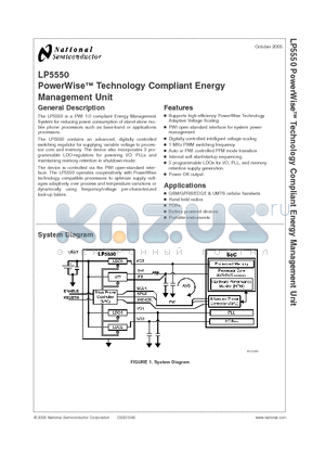 LP5550SQ datasheet - PowerWise Technology Compliant Energy Management Unit