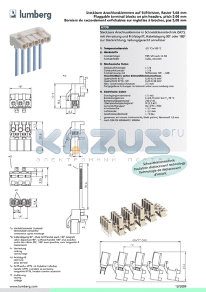 677005 datasheet - Steckbare Anschlussklemmen auf Stiftleisten, Raster 5,08 mm