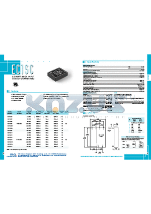 EC1SC14 datasheet - 20 WATT WIDE INPUT DC-DC CONVERTERS