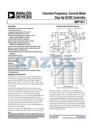 ADP1621-EVAL datasheet - Constant-Frequency, Current-Mode Step-Up DC/DC Controller