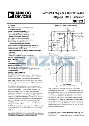 ADP1621ARMZ datasheet - Constant-Frequency, Current-Mode Step-Up DC/DC Controller