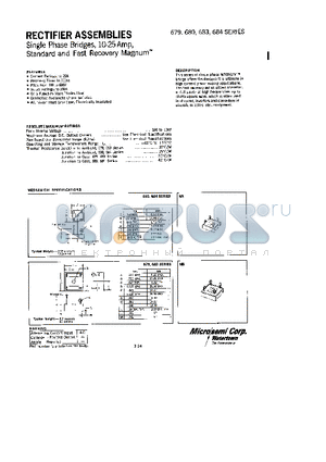 679-4 datasheet - RECTIFIERS ASSEMBLIES