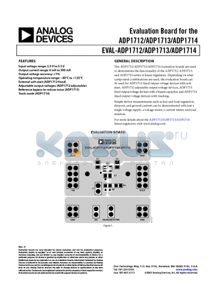 ADP1713-3.3-EVALZ datasheet - evaluation boards