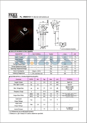 L-31ROPT1D1 datasheet - RECEIVER MODULE