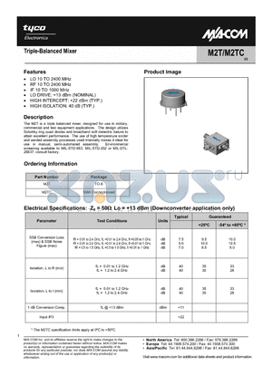 M2TC datasheet - Triple-Balanced Mixer