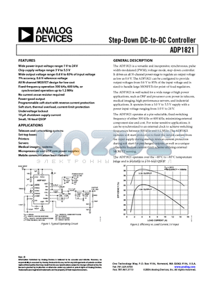 ADP1821ARQZ-R7 datasheet - Step-Down DC-to-DC Controller