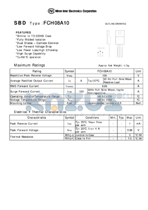 FCH08A10 datasheet - Schottky Barrier Diode