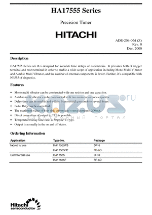 HA17555 datasheet - Precision Timer