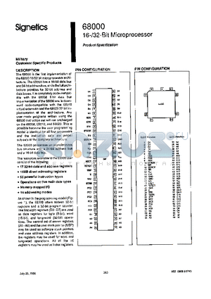 68000-10/BUC datasheet - 16-/32-Bit Microprocessor
