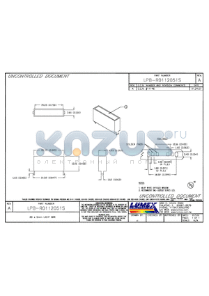 LPB-R0112051S datasheet - 20x5mm LIGHT BAR