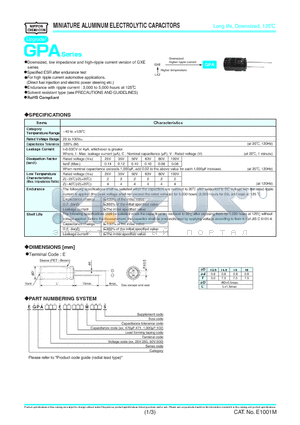 681ML20S datasheet - MINIATURE ALUMINUM ELECTROLYTIC CAPACITORS