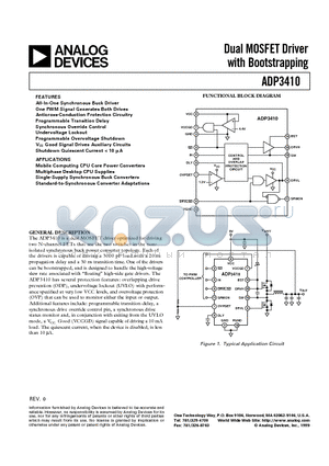 ADP3410 datasheet - Dual MOSFET Driver with Bootstrapping