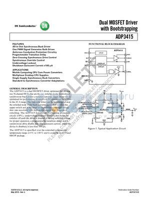 ADP3415LRM-REEL datasheet - Dual MOSFET Driver with Bootstrapping