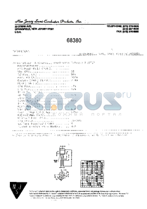 68380 datasheet - N-Channel, Dual-Gate Tetrode MOSFET