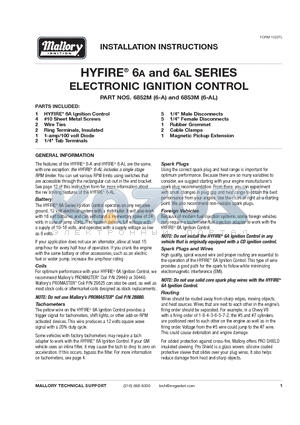 6852M datasheet - ELECTRONIC IGNITION CONTROL