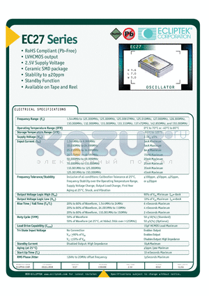 EC2720ETTS-30.000M datasheet - OSCILLATOR