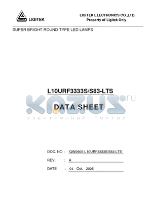 L10URF3333S datasheet - SUPER BRIGHT ROUND TYPE LED LAMPS