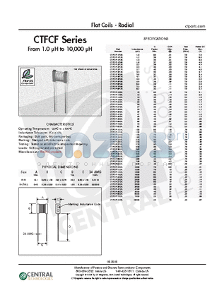 CTFCF-121K datasheet - Flat Coils - Radial