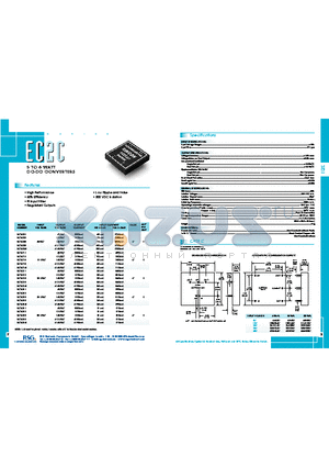 EC2C11 datasheet - 5 TO 6 WATT DC-DC CONVERTERS