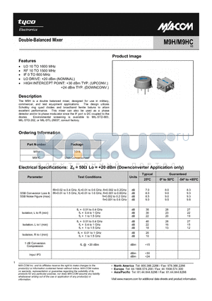 M9H datasheet - Double-Balanced Mixer