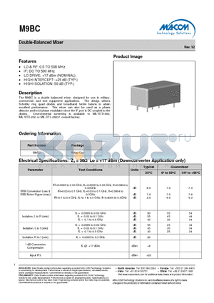 M9BC datasheet - Double-Balanced Mixer