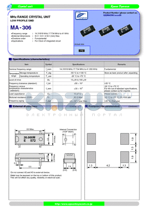 MA-306_10 datasheet - LOW PROFILE SMD