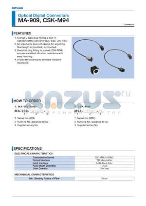 MA-909 datasheet - Optical Digital Connectors