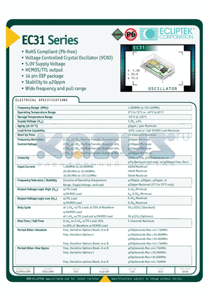 EC3100B05-24000M-G datasheet - OSCILLATOR