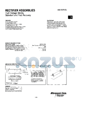 688-10 datasheet - RECTIFIERS ASSEMBLIES