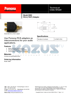 6882 datasheet - RCA (F/M/F) Adapter